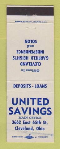Matchbook Cover - United Savings Cleveland OH WEAR