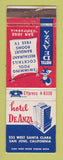 Matchbook Cover - Hotel De Anza San Jose CA WEAR