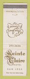 Matchbook Cover - Hotel Sainte Claire San Jose CA WEAR