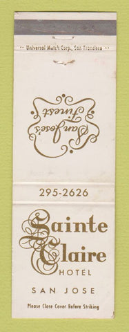 Matchbook Cover - Hotel Sainte Claire San Jose CA WEAR