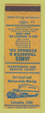 Matchbook Cover - James Transfer Storage Trucking San Jose CA