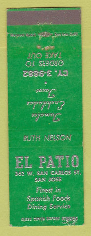 Matchbook Cover - El Patio Restaurant Mexican San Jose CA