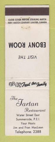 Matchbook Cover - The Tartan Restaurant Summerside PEI PE WEAR