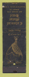 Matchbook Cover - Colonial Motor Hotel Bakersfield CA WORN KING MIDAS