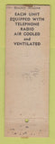 Matchbook Cover - Colonial Motor Hotel Bakersfield CA WORN KING MIDAS