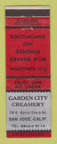 Matchbook Cover - Garden City Creamery San Jose CA