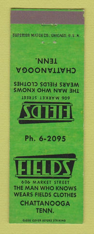 Matchbook Cover - Fields Men's Clothes Chattanooga TN