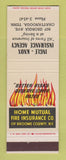 Matchbook Cover - Ingle Knox Insurance Chattanooga TN