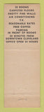 Matchbook Cover - Euclid Motel Cleveland OH