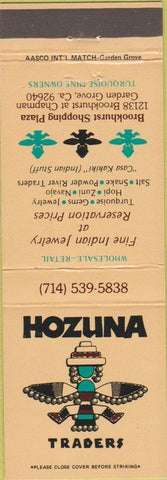 Matchbook Cover - Hozuna Traders Garden Grove CA turquoise