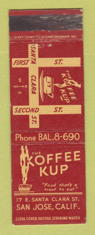 Matchbook Cover - Koffee Kup San Jose CA WEAR