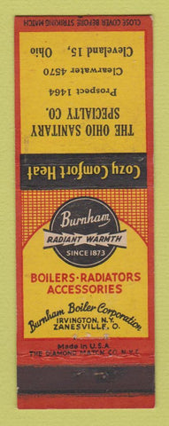 Matchbook Cover - Ohio Sanitary Specialty Cleveland OH Burnham Radiant Heat