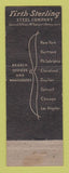 Matchbook Cover - Firthite Cleveland OH Carbide Firth Sterling
