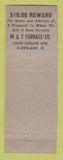 Matchbook Cover - M&T Furnace Cleveland OH