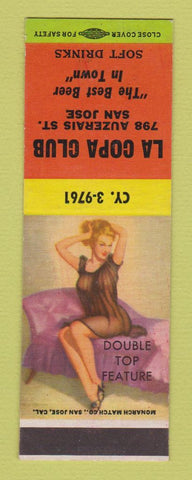 Matchbook Cover - La Copa Club San Jose CA pinup SAMPLE