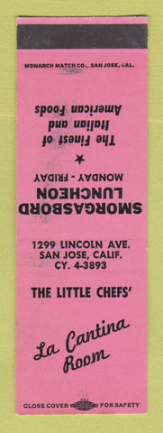 Matchbook Cover - La Cantina Room San Jose CA SAMPLE WEAR