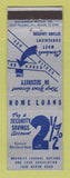 Matchbook Cover - Security Savings Cleveland OH Medina Chardon