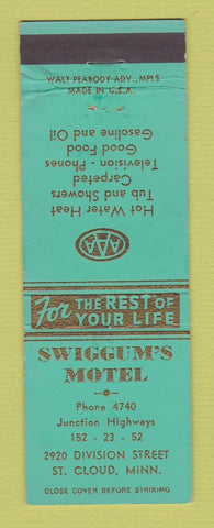 Matchbook Cover - Swiggum's Motel St Cloud MN