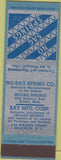 Matchbook Cover - Kay Mattress Mfg Brooklyn NY No Sag Springs