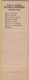 Matchbook Cover - Kay Mattress Mfg Brooklyn NY No Sag Springs