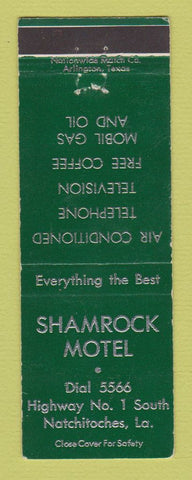 Matchbook Cover - Shamrock Motel Natchitoches LA