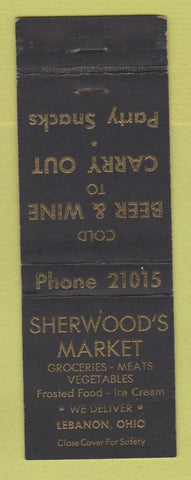 Matchbook Cover - Sherwood's Market Lebanon OH WEAR