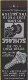 Matchbook Cover - Schlage Locks Key Los Angeles CA