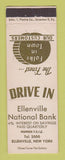 Matchbook Cover - Ellenville National Bank NY low phone # WEAR