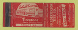Matchbook Cover - Frederickson Tire Oklahoma City OK Firestone WORN