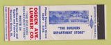 Matchbook Cover - Ogden Ave Lumber Downers Grove IL WEAR