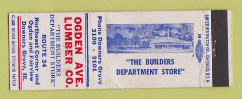 Matchbook Cover - Ogden Ave Lumber Downers Grove IL WEAR