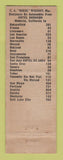Matchbook Cover - Hotel De Anza San Jose CA Hughson Modesto WEAR