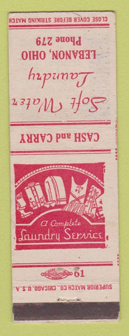 Matchbook Cover - Soft Water Laundry Lebanon OH