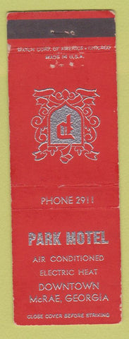 Matchbook Cover - Park Motel McRae GA