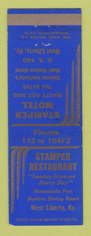 Matchbook Cover - Samper Restaurant Motel West Liberty KY