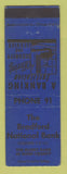Matchbook Cover - The Bradford National Bank low phone # IL? PA?