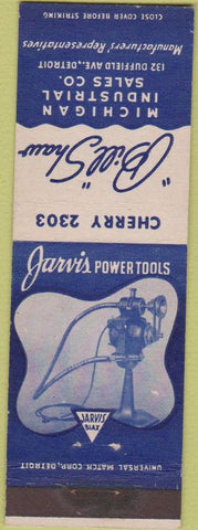 Matchbook Cover - Bill Shaw Jarvis Power Tools Detroit MI