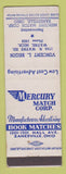 Matchbook Cover - Mercury Match Corp Vincent Begin Wayne MI