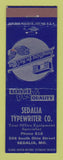 Matchbook Cover - Sedalia Typewriter MO low phone #