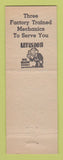 Matchbook Cover - Sedalia Typewriter MO low phone #