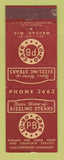 Matchbook Cover - Bicos Steaks Wausau WI WORN BACK