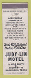 Matchbook Cover - Judy Lin Motel Harlingen TX