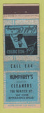 Matchbook Cover - Humphrey's Cleaners  low phone # WEAR