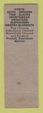 Matchbook Cover - Barron Cleaners Barron WI low phone #