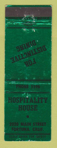 Matchbook Cover - Hospitality House Fortuna CA WEAR