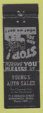 Matchbook Cover - Young's Auto Sales Kennewick WA