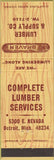Matchbook Cover - Braver Lumber Detroit MI