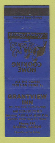 Matchbook Cover - Grantview Inn Galena IL low phone #