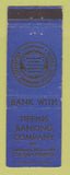 Matchbook Cover - Tippins Banking Claxton GA WEAR
