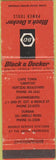 Matchbook Cover - Black  and  Decker Power Tools South Africa